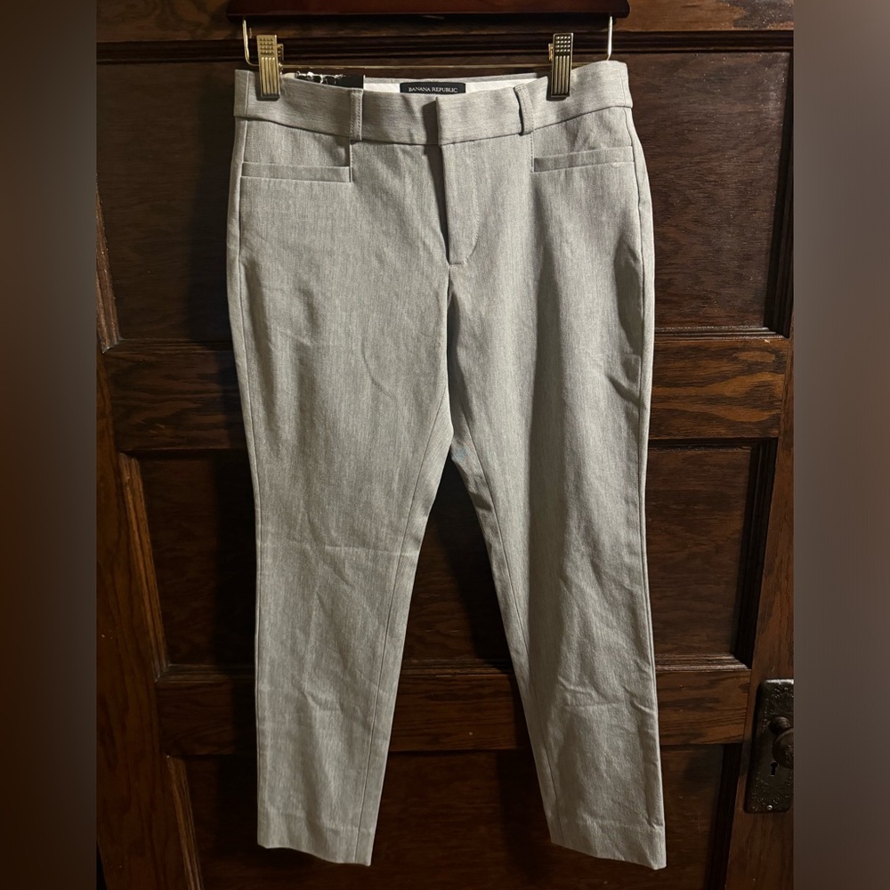 Banana Republic Sloan, Gray Ankle Cropped Pants